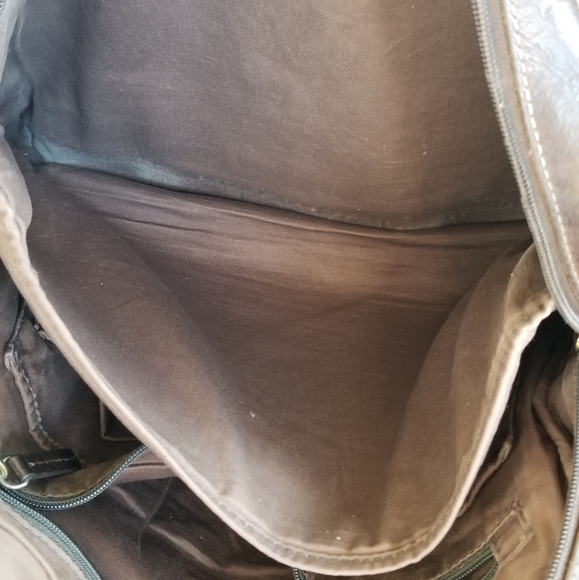 FOSSIL - Brown Leather Briefcase/Computer Bag - Picture 3 of 15